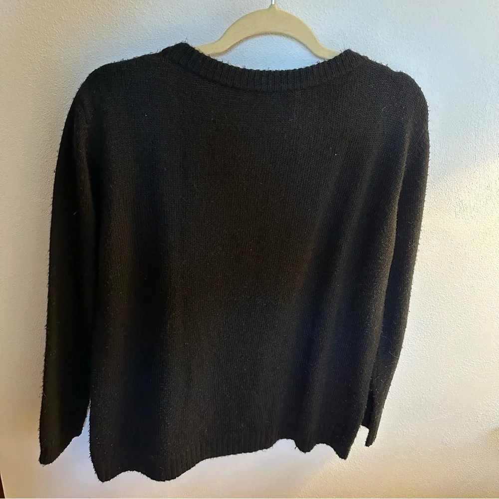 Malabar Black Sweater with Knited Tiger design size M - Picture 2 of 7